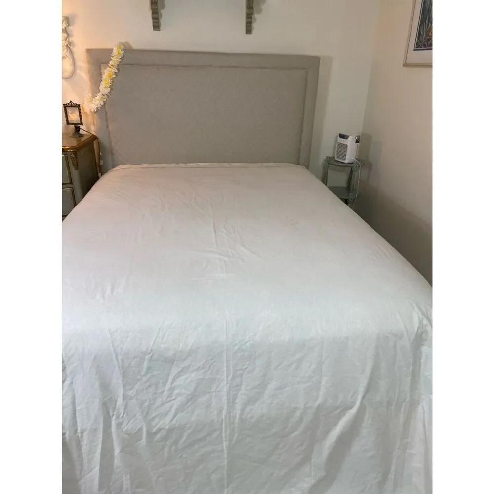 jcpenney beige Embroidered Eyelet Lace king flat sheet cotton blend